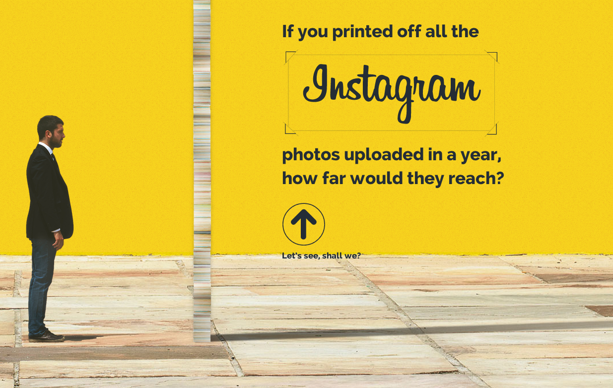 Si imprimiésemos todas las fotografías de Instagram, ¿hasta dónde llegaríamos?